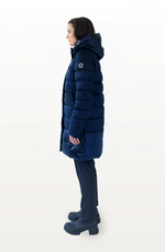 CHEPSTOW long navy blue puffer jacket