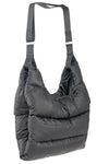 black, puffer bag