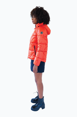 LEAMINGTON short orange puffer jacket