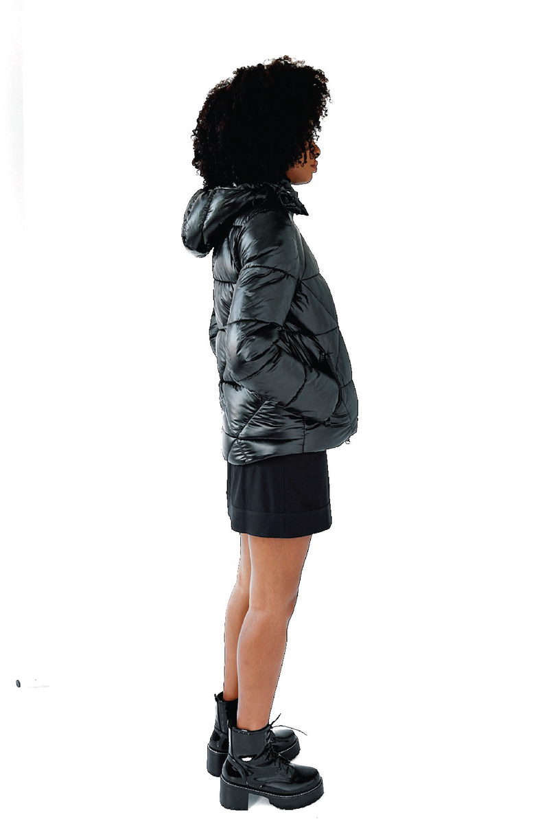 LEAMINGTON short black puffer jacket