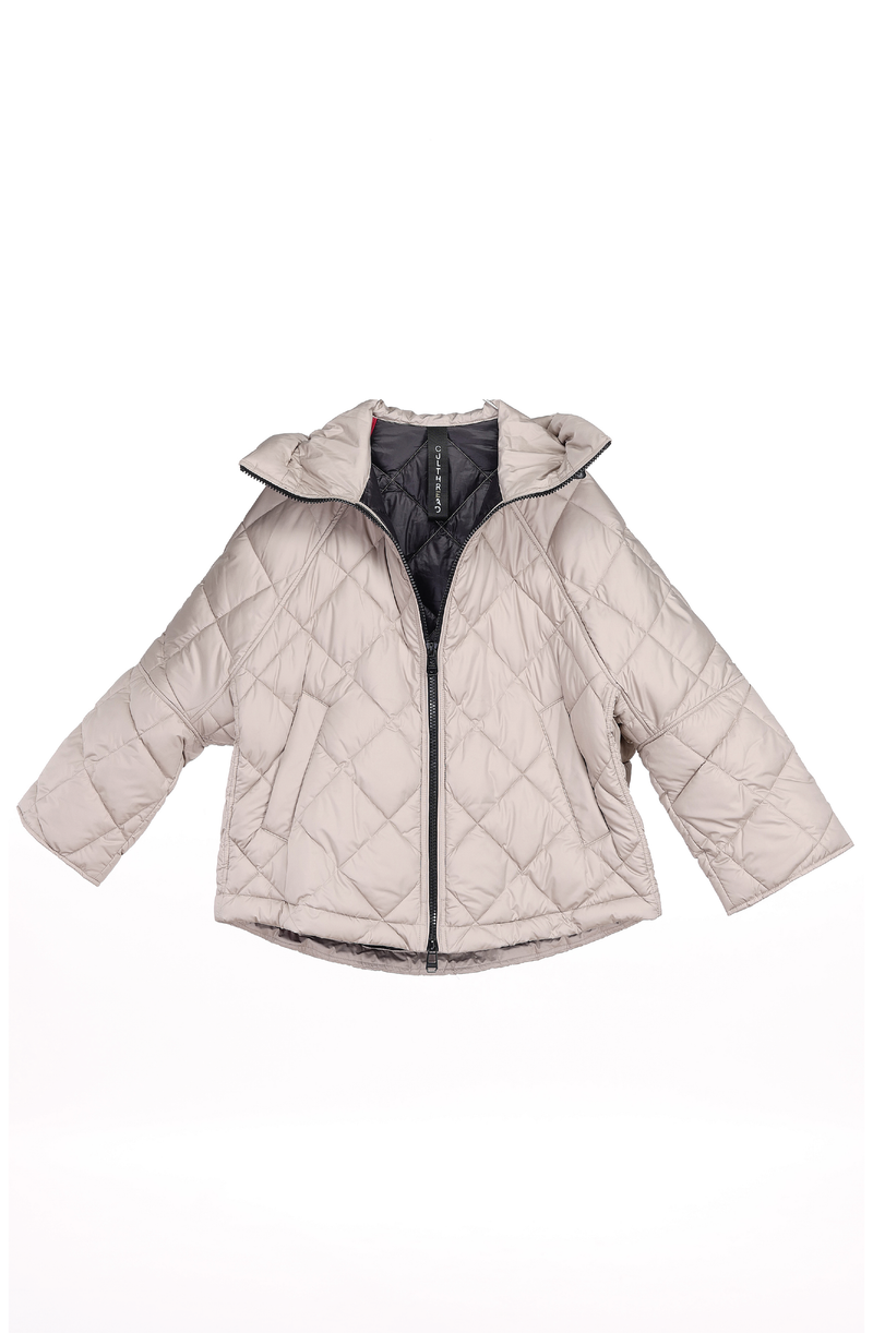 short puffer, beige, puffer jacket