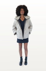 PRINCEDALE short beige cape puffer jacket