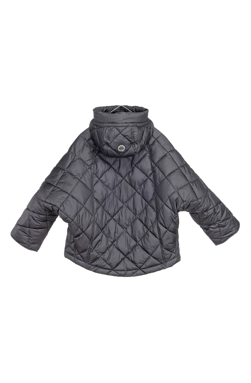 PRINCEDALE short black cape puffer jacket