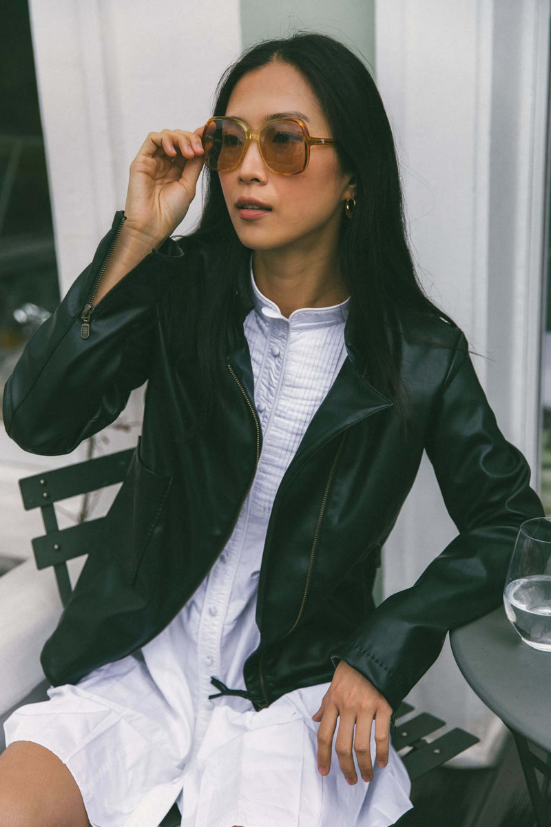 LONSDALE vegan leather biker jacker - [culthread]