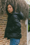 recycled black short puffer jacket - [culthread]