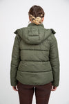 RECYCLED olive green puffer jacket - culthread