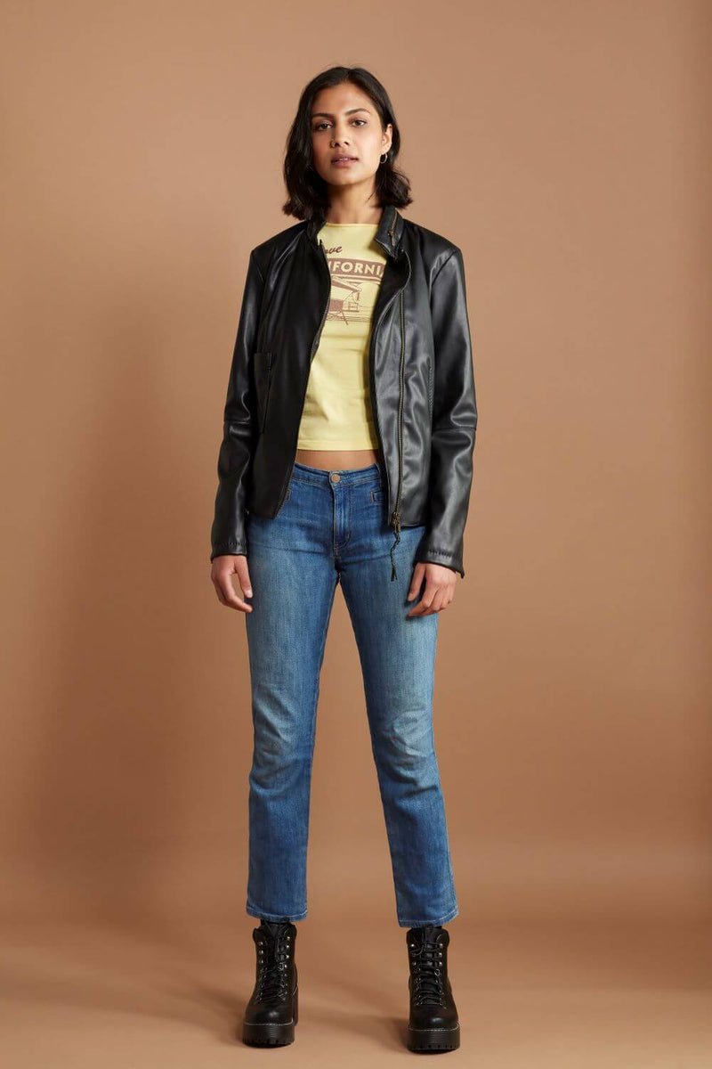 LONSDALE vegan leather biker jacker - [culthread]