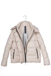 RECYCLED stone beige puffer jacket - culthread