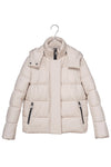 RECYCLED stone beige puffer jacket - culthread