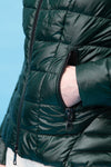 RECYCLED green short puffer jacket - culthread