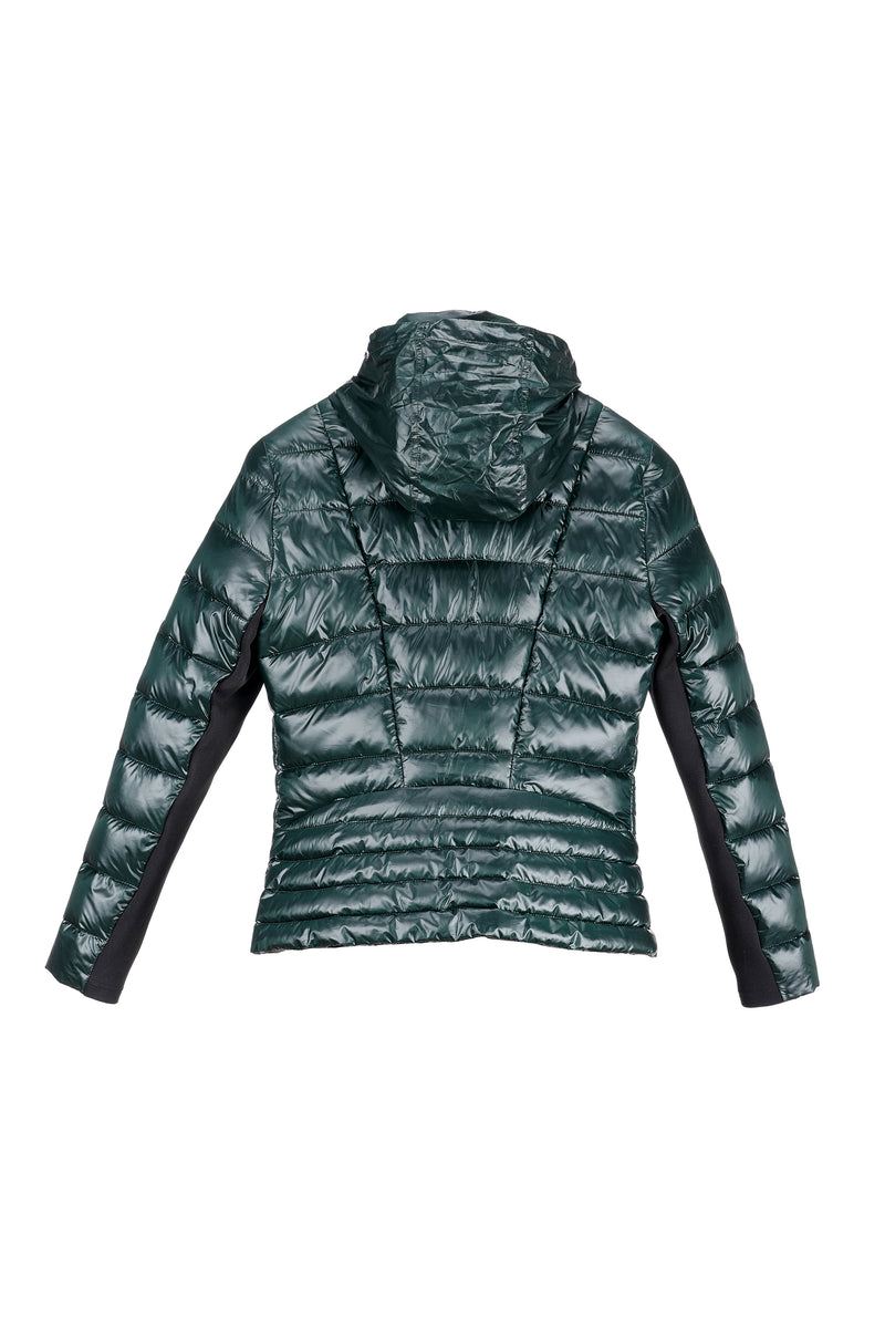 RECYCLED green short puffer jacket - culthread