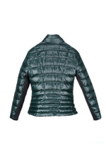 RECYCLED green short puffer jacket - culthread