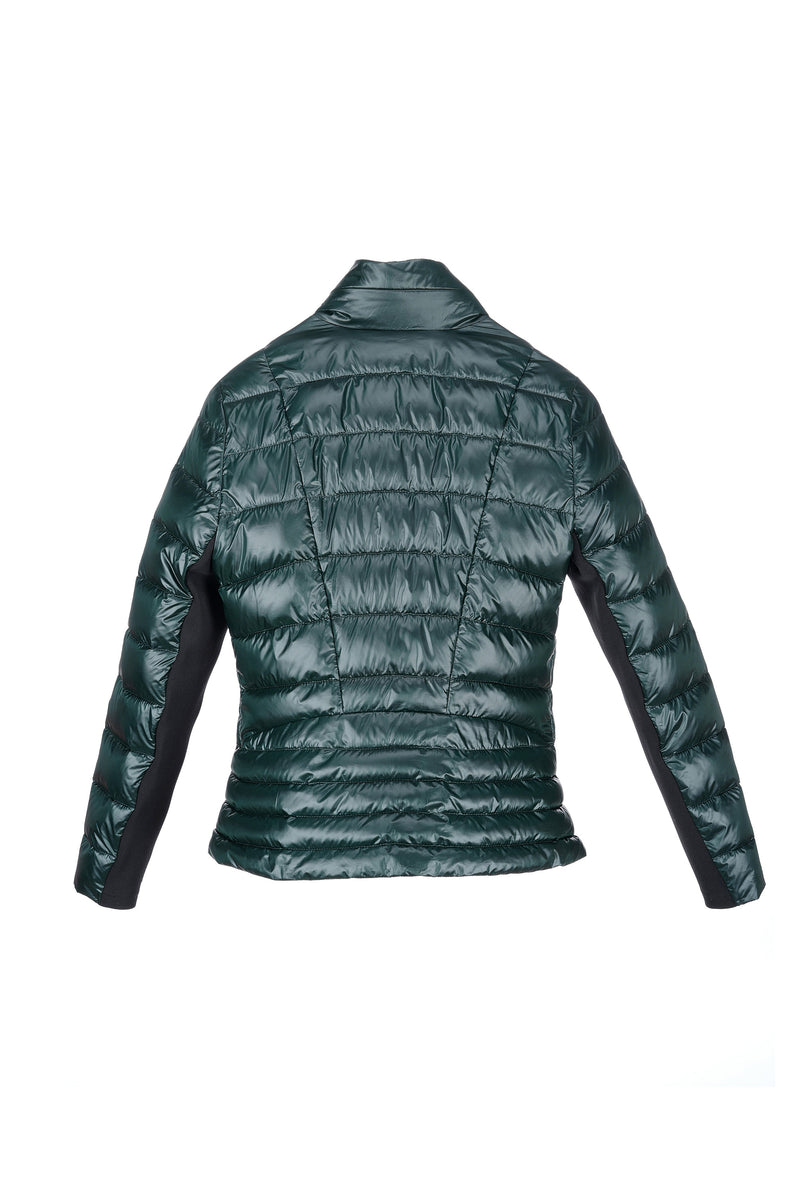 RECYCLED green short puffer jacket - culthread