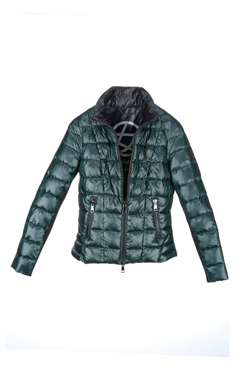 RECYCLED green short puffer jacket - culthread