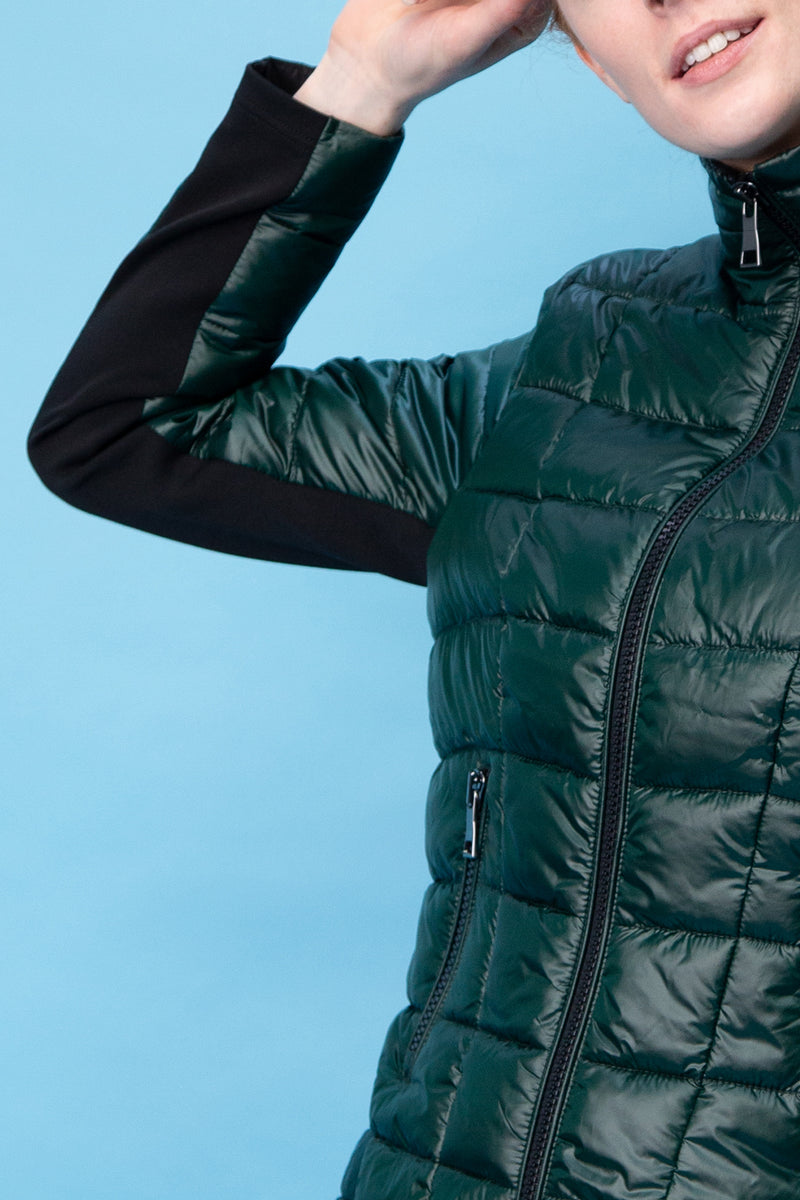 RECYCLED green short puffer jacket - culthread