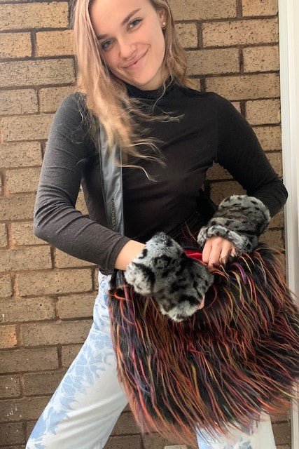 BRAMLEY faux fur vegan bag - culthread