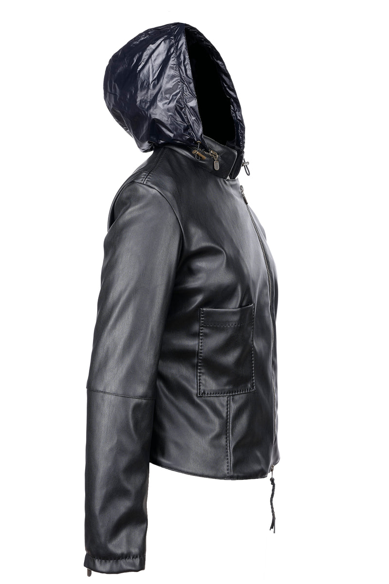 LONSDALE vegan leather biker jacker - [culthread]