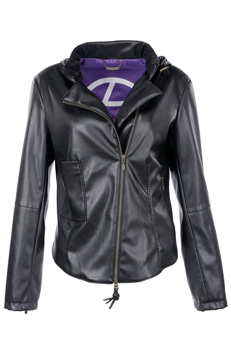 LONSDALE vegan leather biker jacker - [culthread]