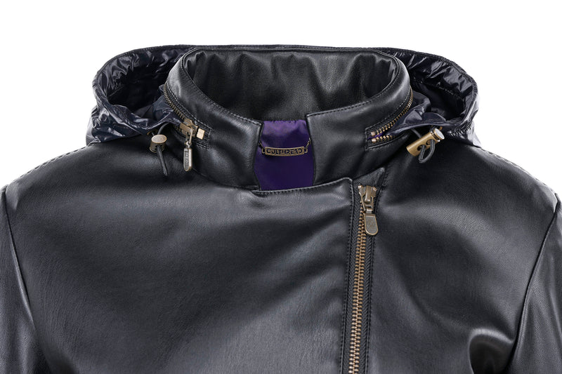 LONSDALE vegan leather biker jacker - [culthread]