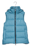 DEADSTOCK sky blue sleeveless puffer jacket - culthread