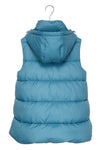 DEADSTOCK sky blue sleeveless puffer jacket - culthread