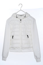 SWEATSHIRT-JACKET white sweatshirt bomber jacket - culthread