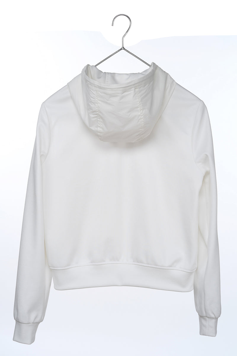 SWEATSHIRT-JACKET white sweatshirt bomber jacket - culthread