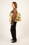 BLENHEIM II vegan leather gold puffer bag
