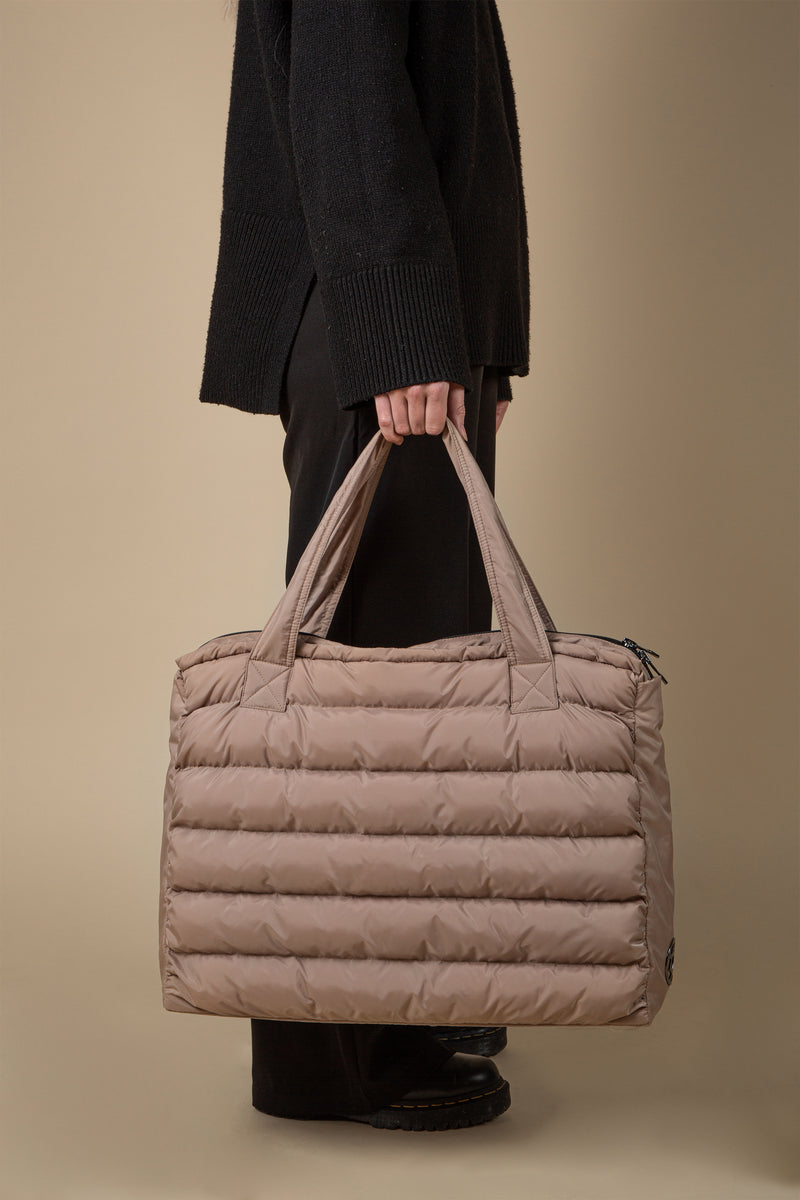 BLENHEIM large beige puffer tote bag - [culthread]