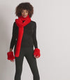 MUNRO vegan faux fur scarf & mitts set