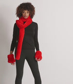 MUNRO vegan faux fur scarf & mitts set