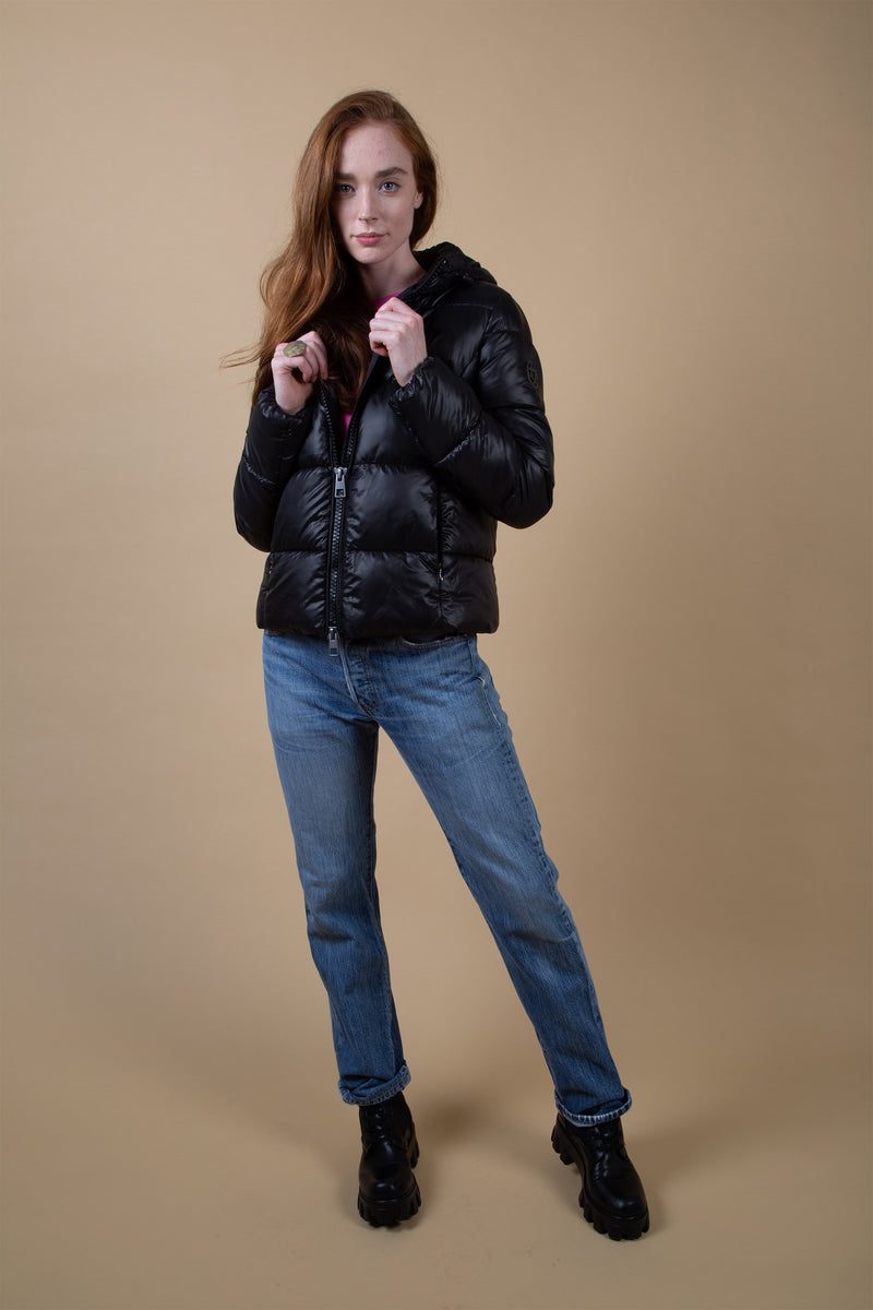 COLVILLE black short puffer jacket - [culthread]