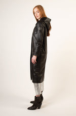 RECYCLED VEGAN LEATHER long coat - culthread