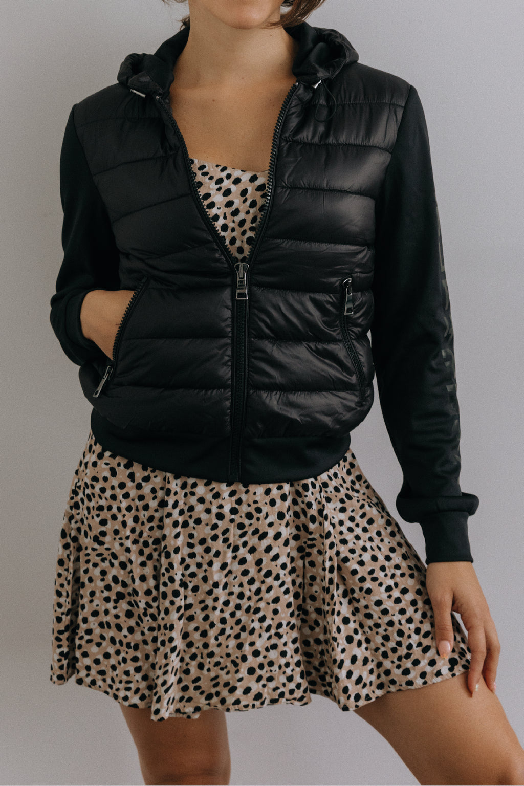 recycled black sweatshirt bomber jacket - [culthread]
